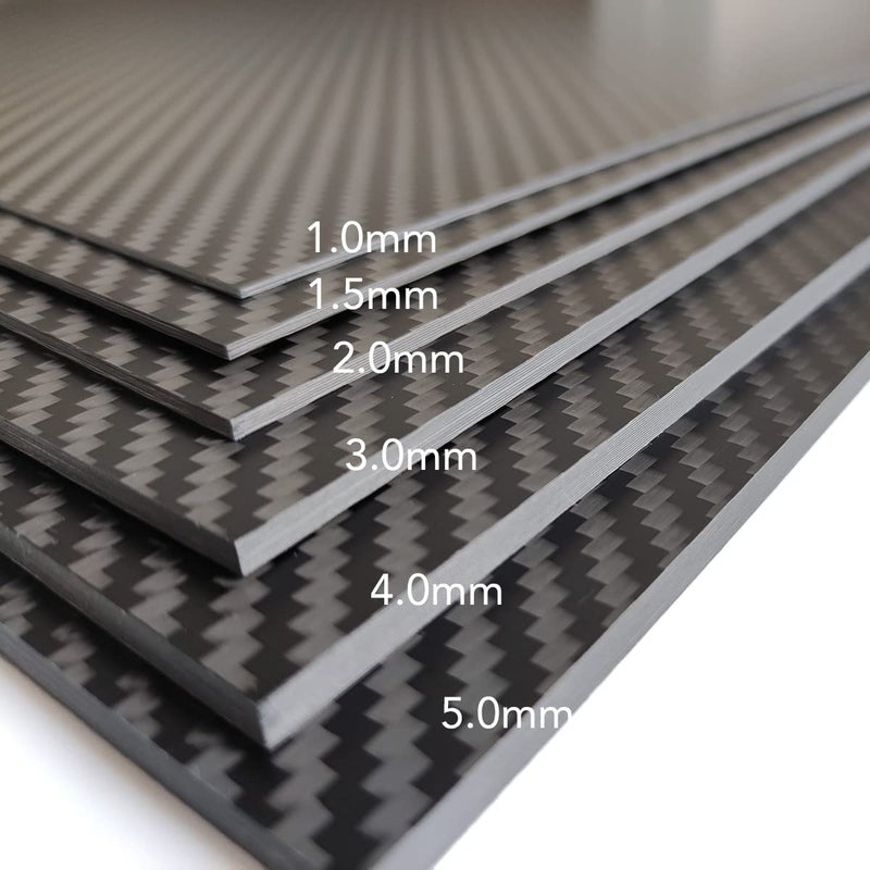cncarbonfiber 1.5mm 200x300mm 100% Carbon Fiber Sheet Laminate Board Plate Panel 3K Twill Matte Finish - Image 3